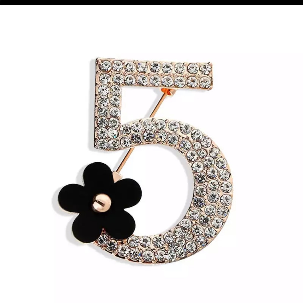 Number 5 Brooch